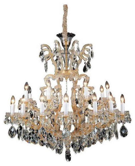 Lighting La Scala 25 Light Chandelier in Cognac and Gold