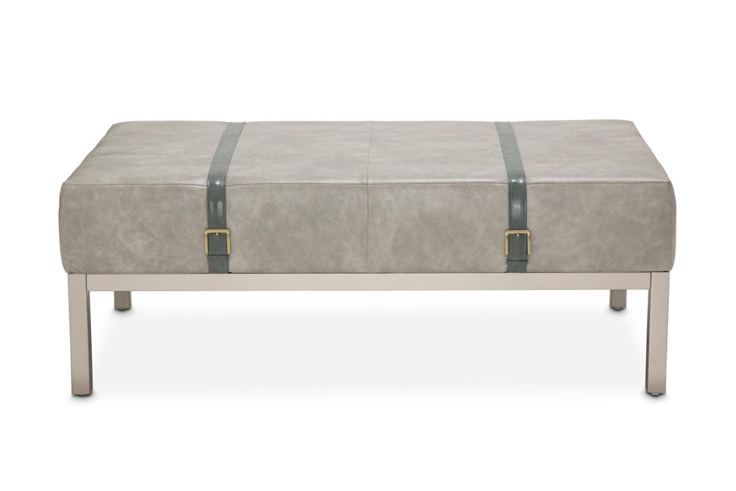 Menlo Station Rectangular Cocktail Ottoman in DoveGray