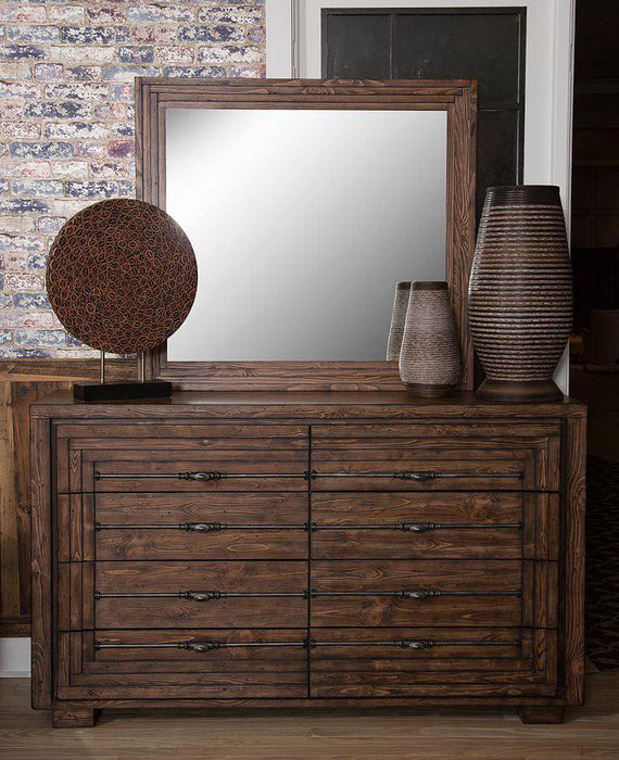 Carrollton Mirror in Rustic Ranch