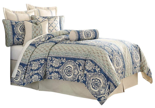 La Rochelle 9-pc Queen Comforter Set in Cadet image