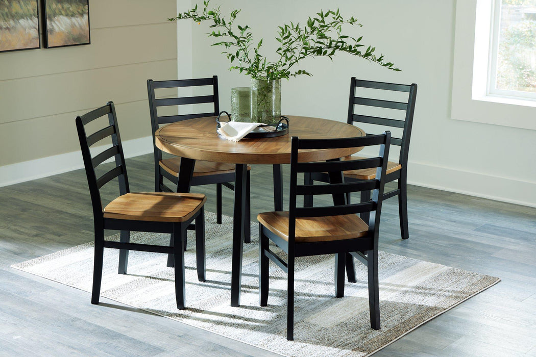 Blondon Dining Table and 4 Chairs (Set of 5)