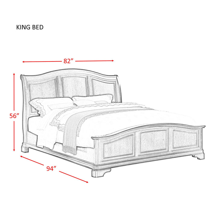 Cameron Cherry King  Panel Bed