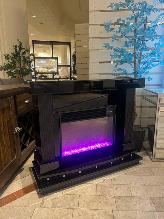 $999 Fireplace TV Stand with Bluetooth Speakers, Adjustable Lights